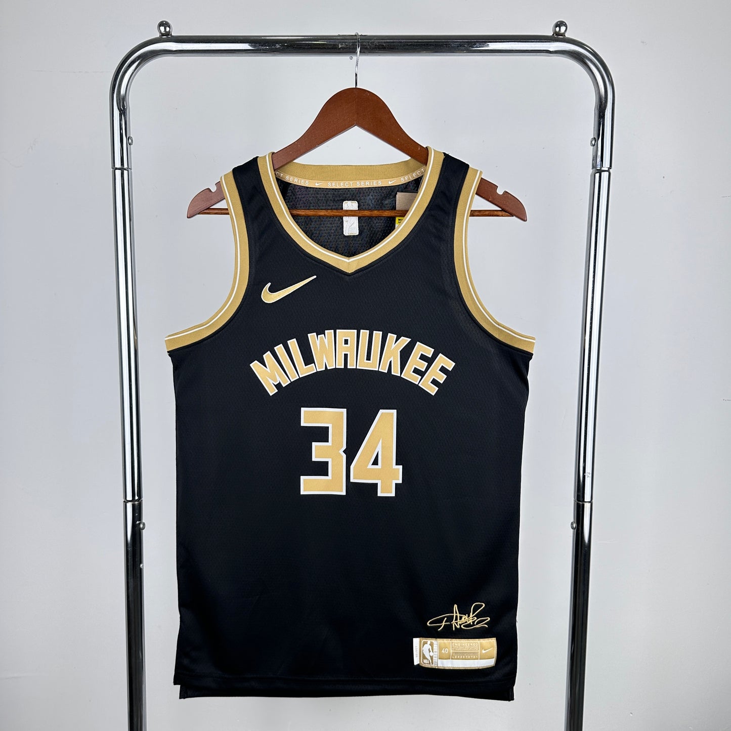 Regata Milwaukee Bucks Masculina - Preto