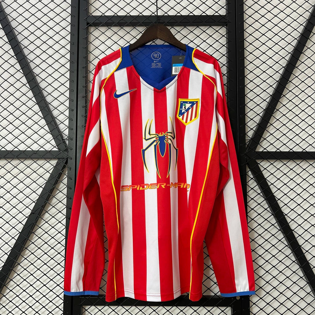 Atlético de Madrid Home Retrô Manga Longa 04/05 Nike - Branca e Vermelho