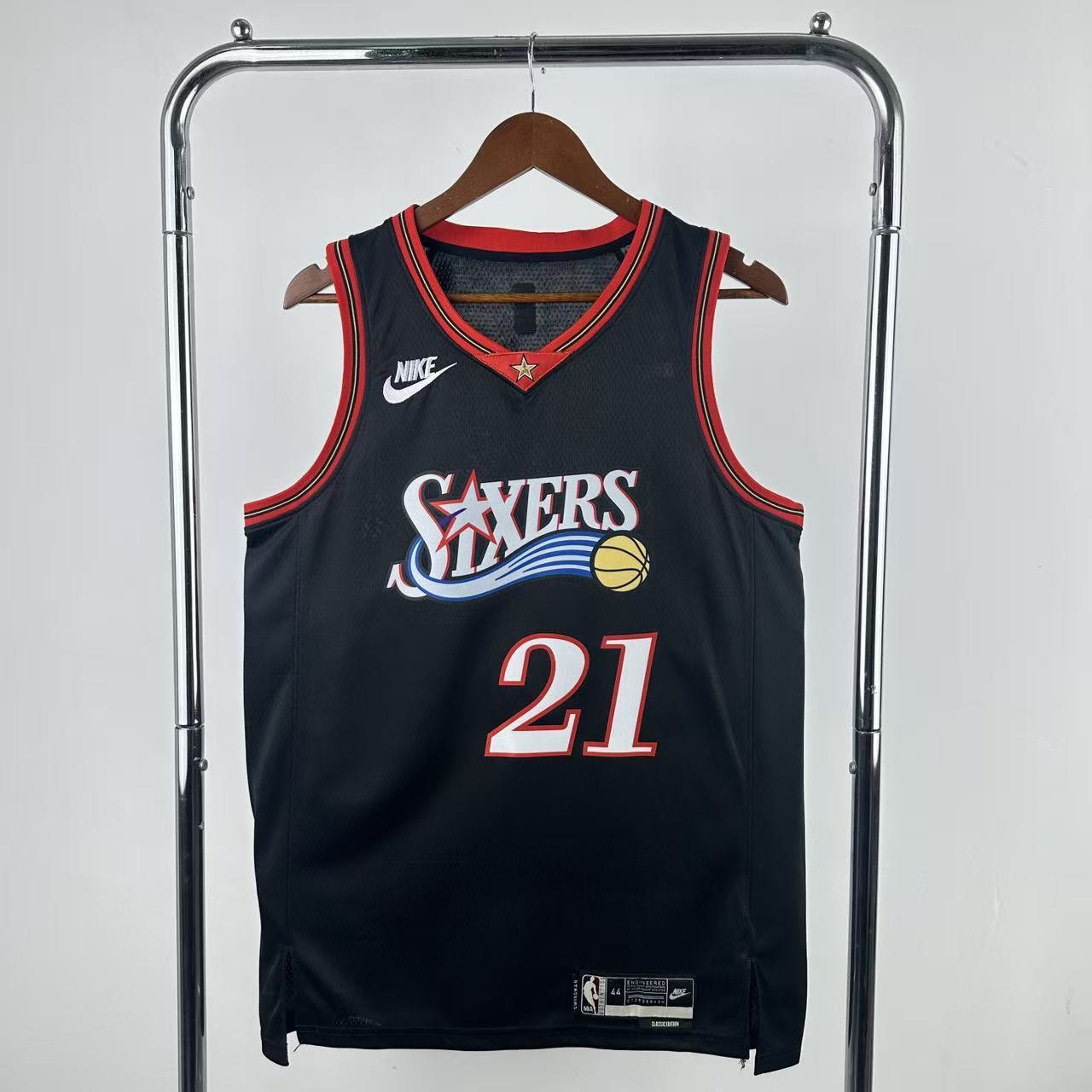 Regata Philadelphia 76ers Masculina - Preta