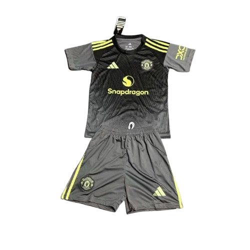 Kit Infantil Manchester United Goleiro 25/26 - Cinza
