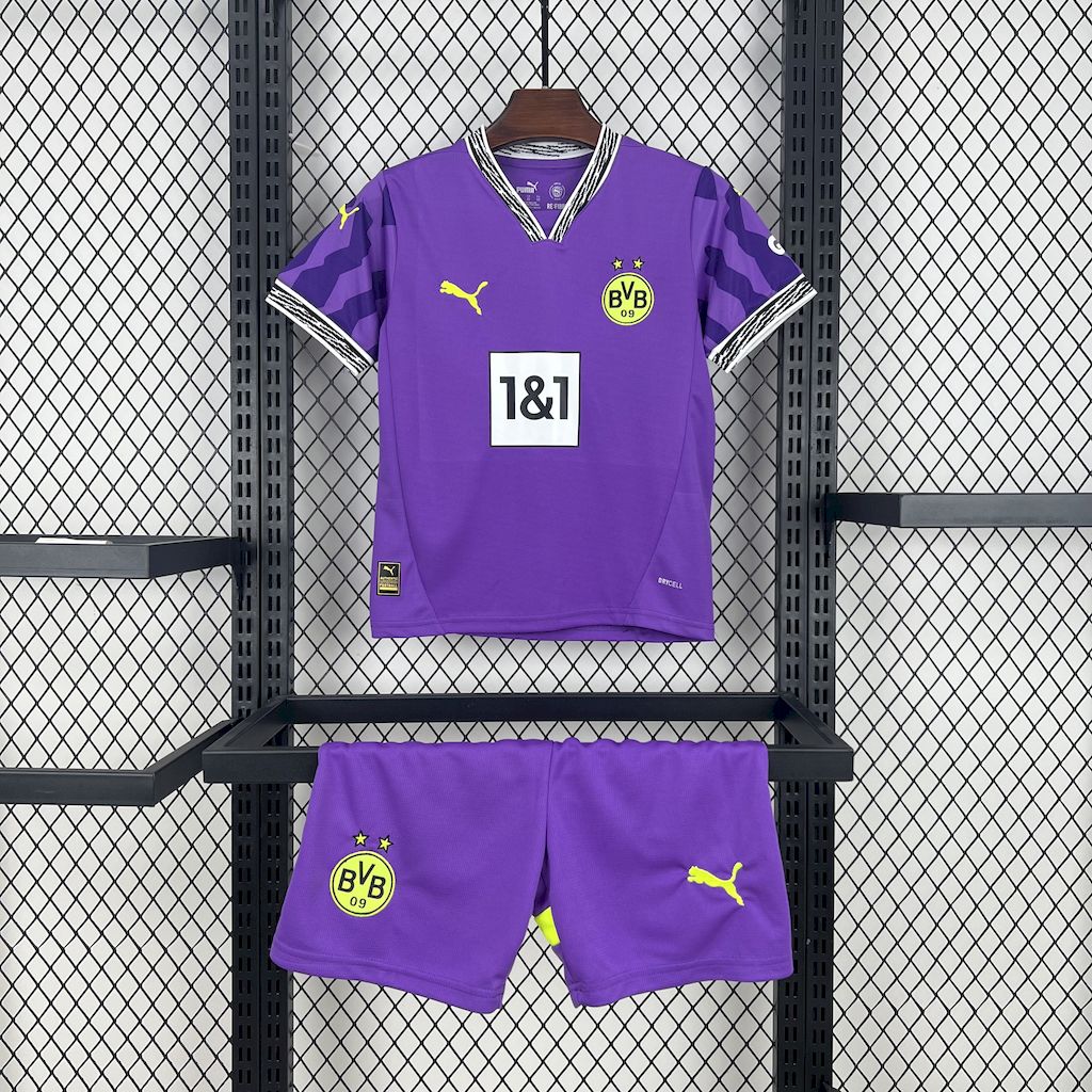 Kit Infantil Borussia Dortmund Goleiro 25/26 - Roxo