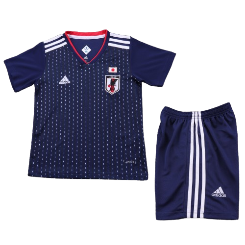 Kit Infantil Japão Home Retro 2018 Adidas  - Azul