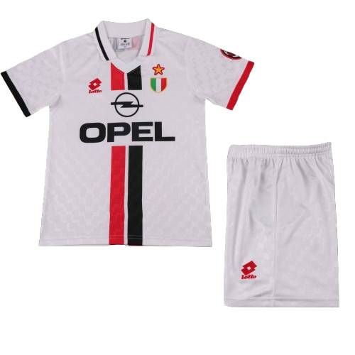 Kit Infantil Milan Away Retrô 96/97 - Branca