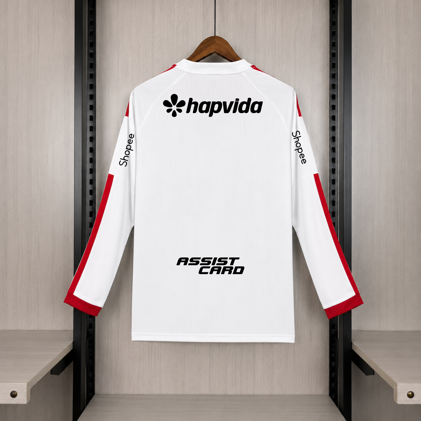 Flamengo Away 26/27 Manga Longa Patrocinadores Adidas Masculino - Branca e Vermelha