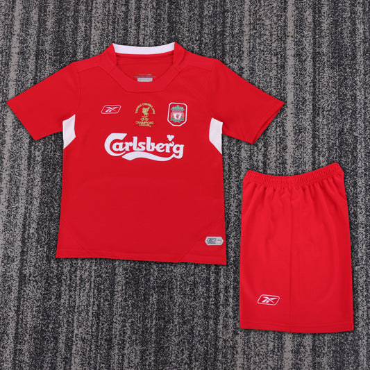 Kit Infantil Liverpool Home Retrô 05/06  - Vermelha