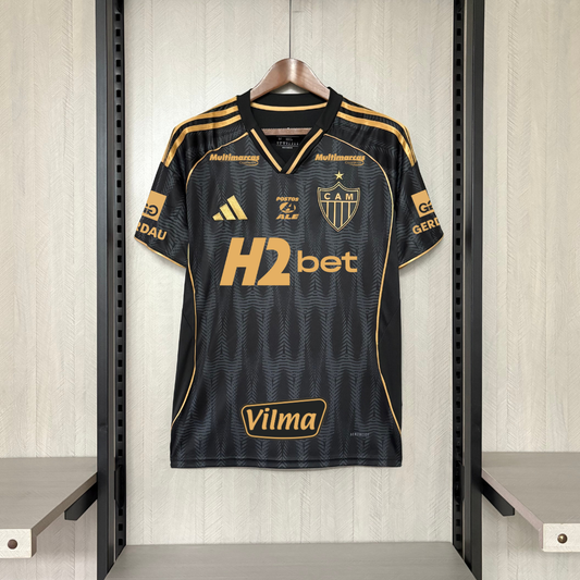 Atletico Mineiro Third 25/26 Torcedor Com Patrocínios - Preta