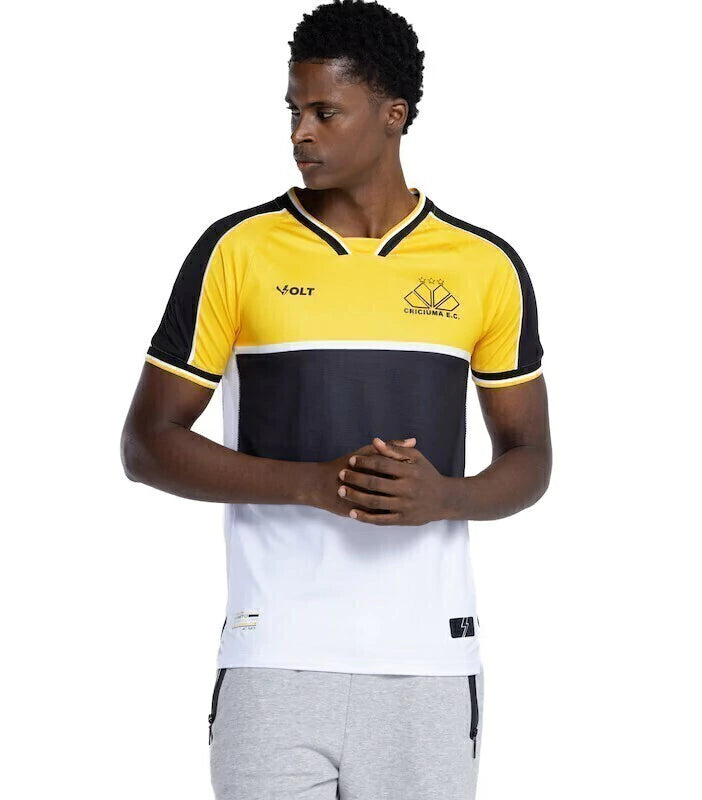 Criciuma Home 25/26 Masculino -  Amarelo e Preto