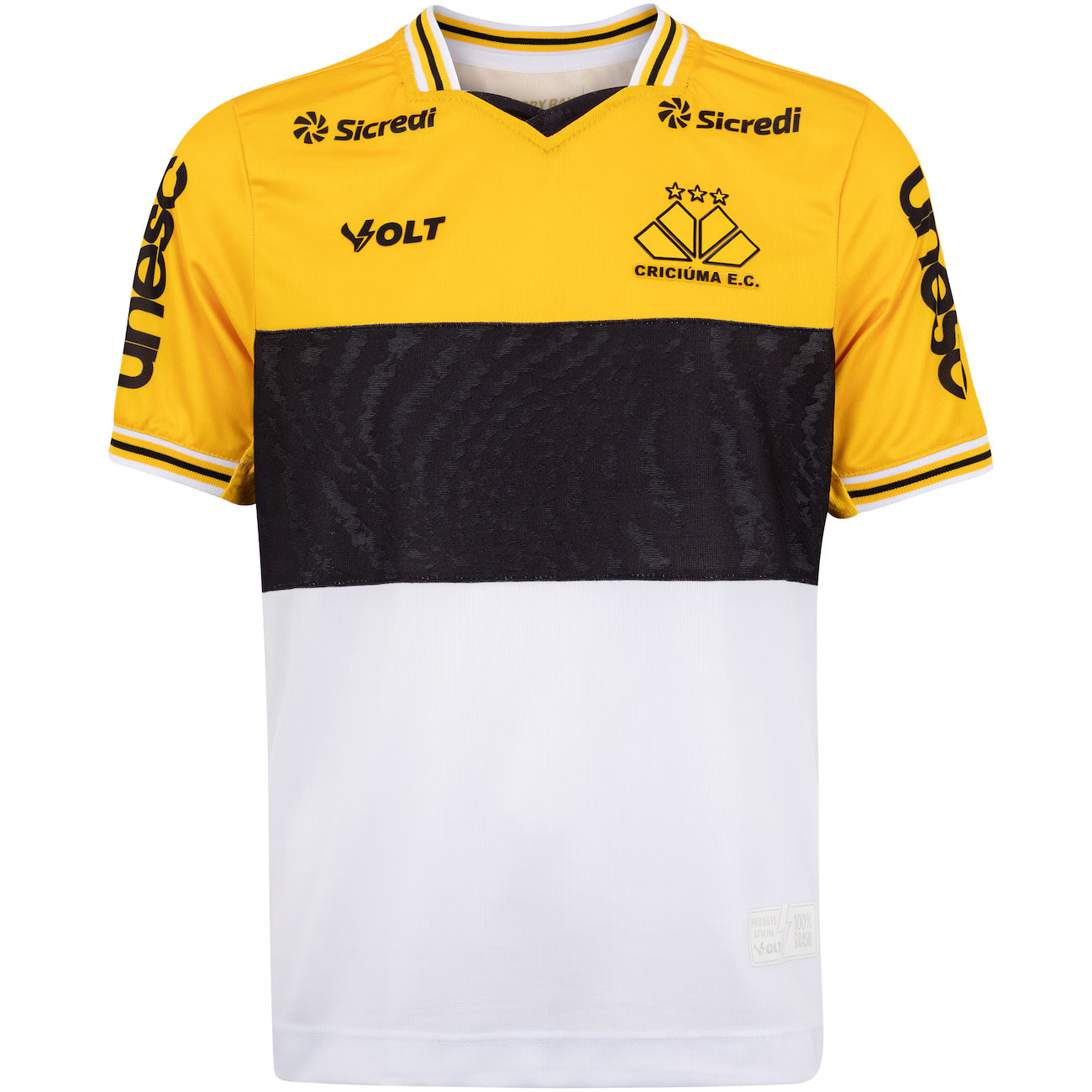 Criciuma Home 25/26 Masculino -  Amarelo e Preto