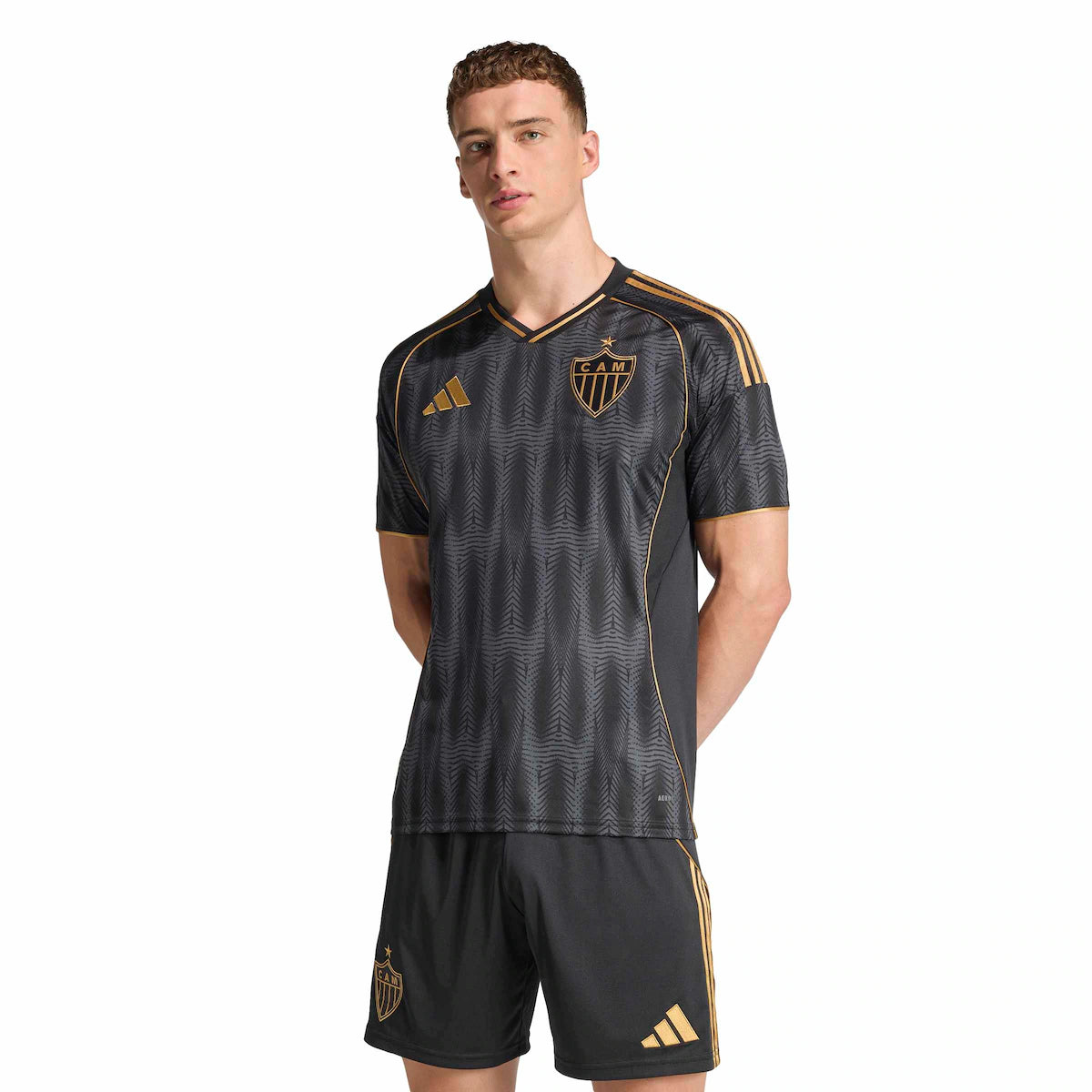 Atlético Mineiro Third 25/26 Adidas Torcedor Masculino - Preta e Dourada
