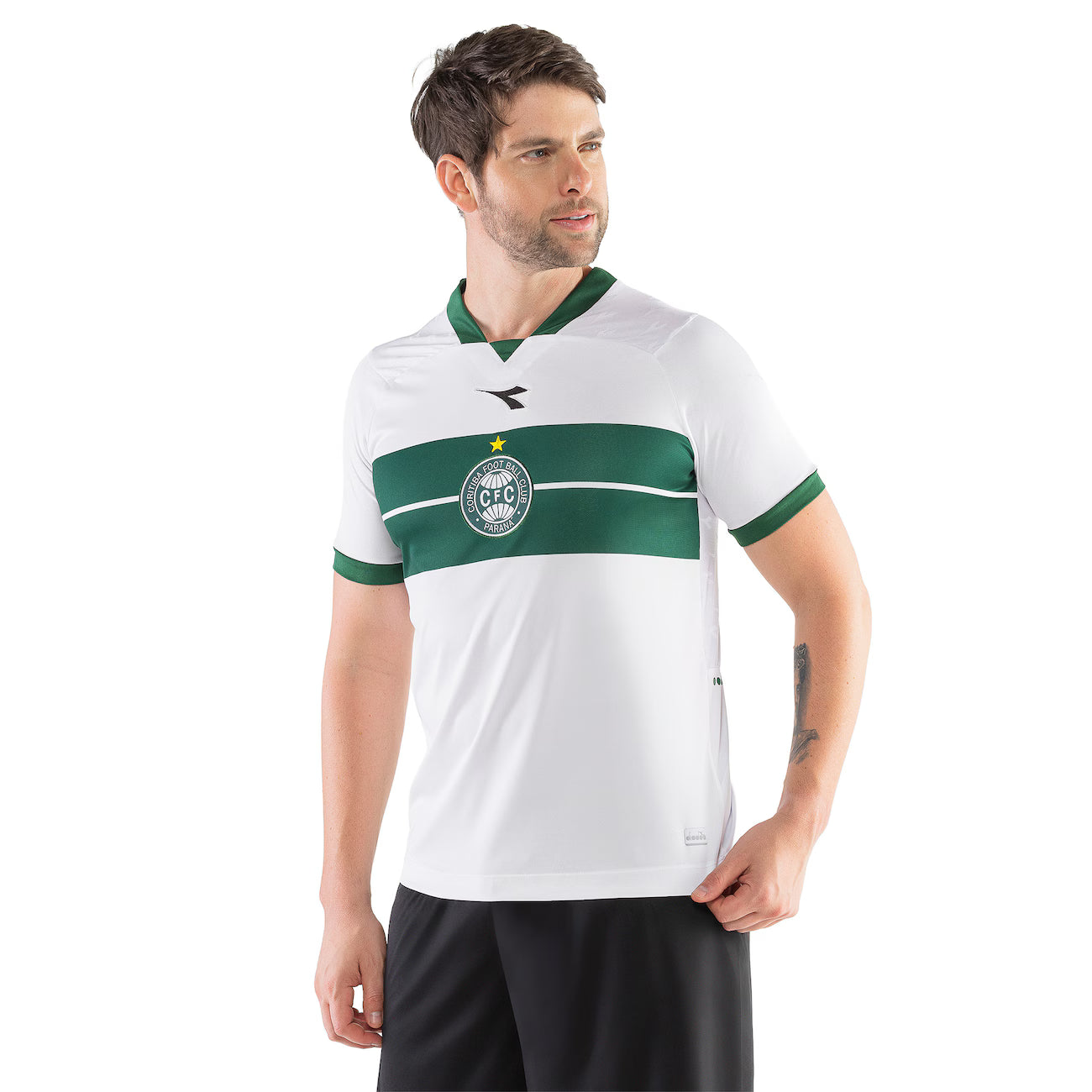 Coritiba Home 25/26 Diadora Masculino -  Branco e Verde