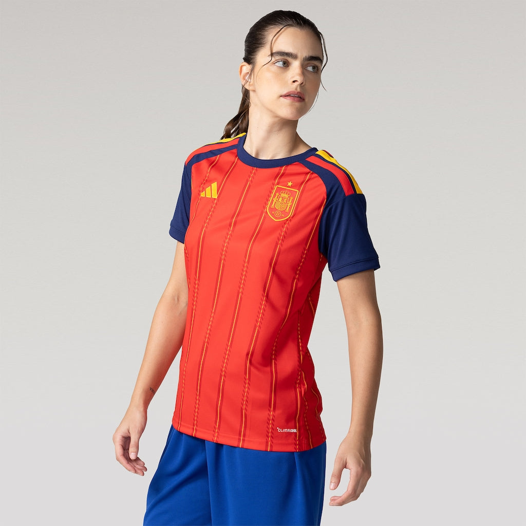 Espanha Home 26/27 Feminino Adidas - Vermelho