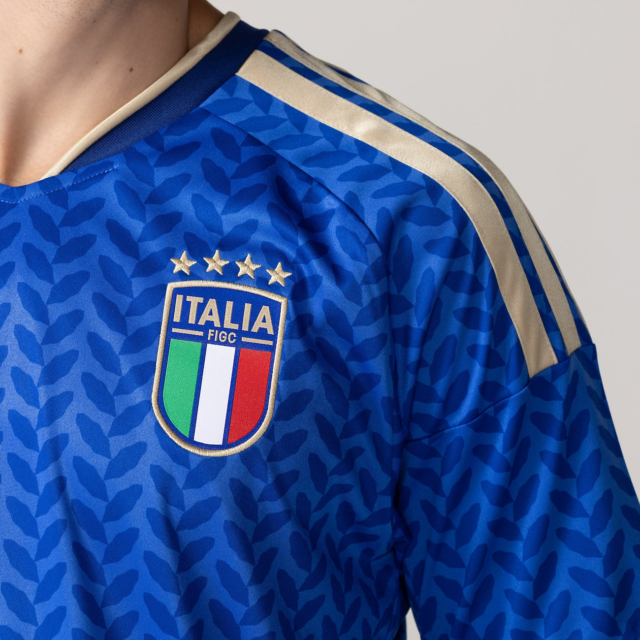 Italia Home Manga Longa 26/27 Masculina Torcedor Adidas - Azul