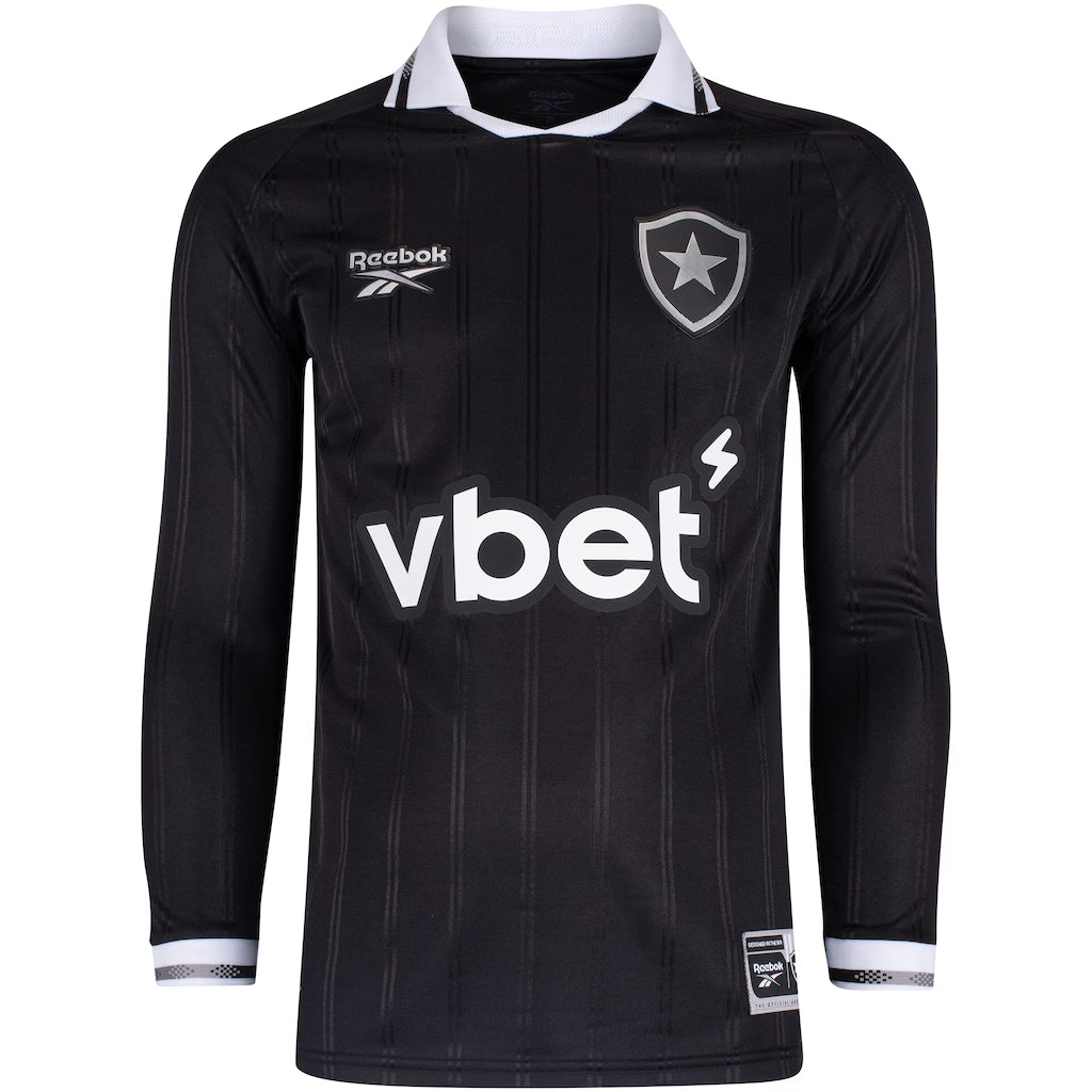 Botafogo Away 25/26 Manga Longa Reebok  - Preta
