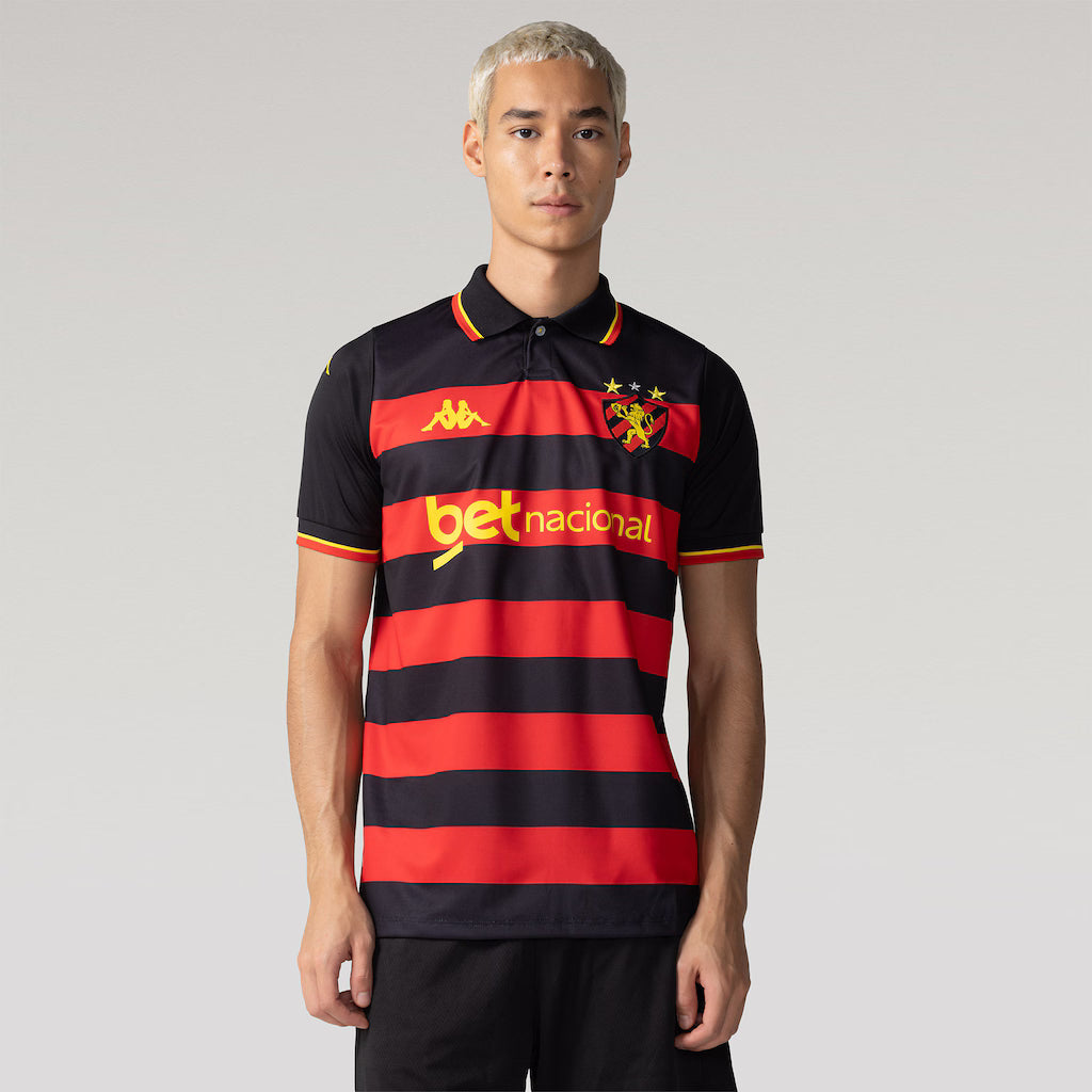 Sport Recife Home 26/27 Kappa Masculino -  Vermelho e Preto