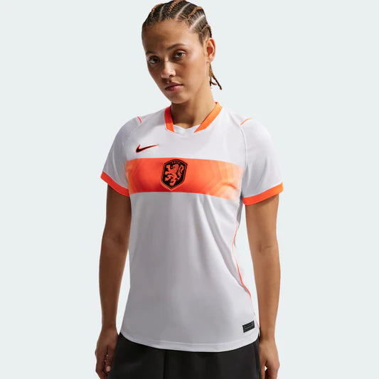 Holanda Away 26/27 Feminino Nike - Branco e Laranja