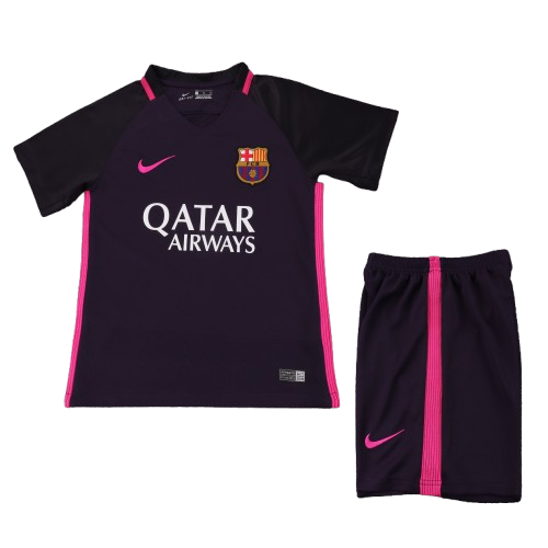 Kit Infantil Barcelona Away Retrô 15/16 - Roxo