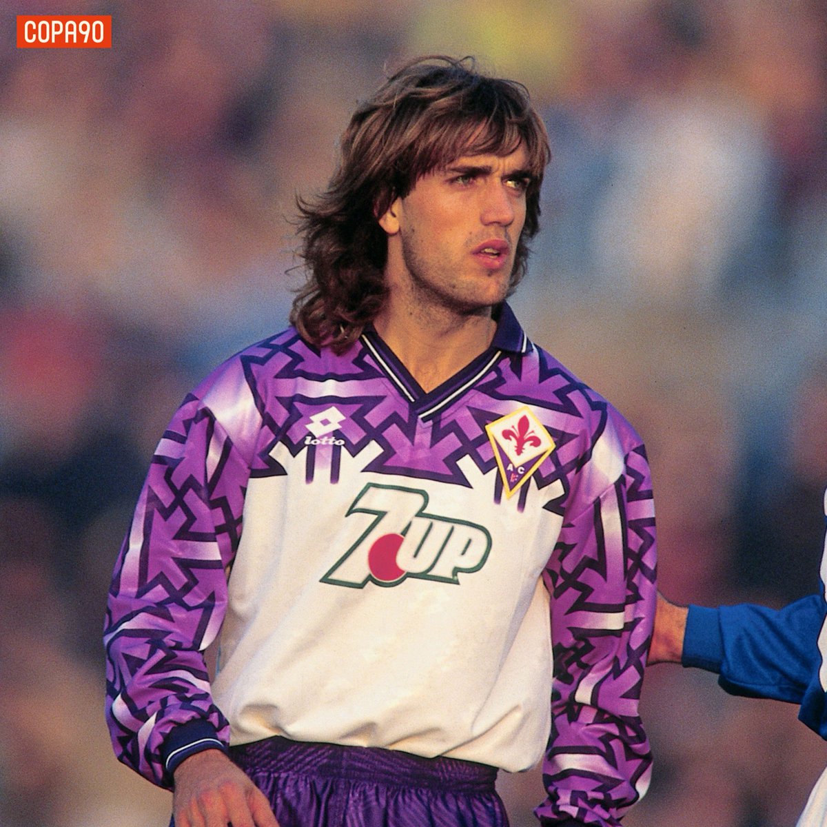 Fiorentina Retrô Away 1992/1993 Lotto - Branca e Roxa