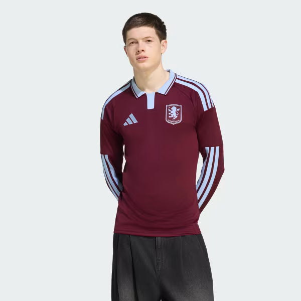 Aston Villa Home 26/27 Manga Longa Torcedor Adidas - Vinho