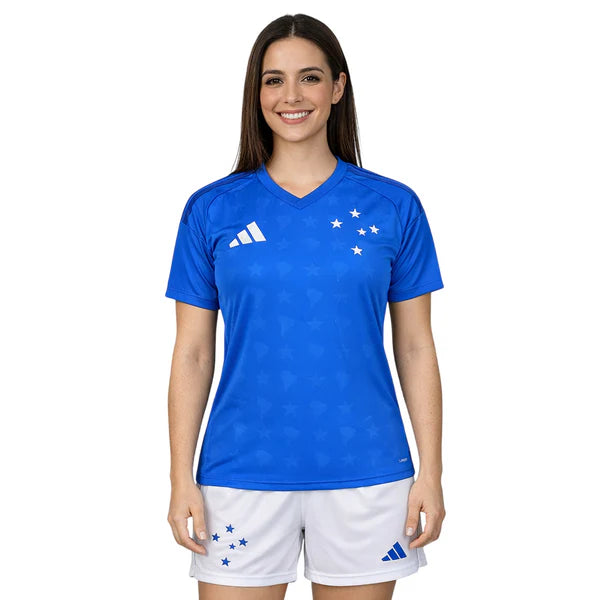 Cruzeiro Home 26/27 Adidas Feminina - Azul