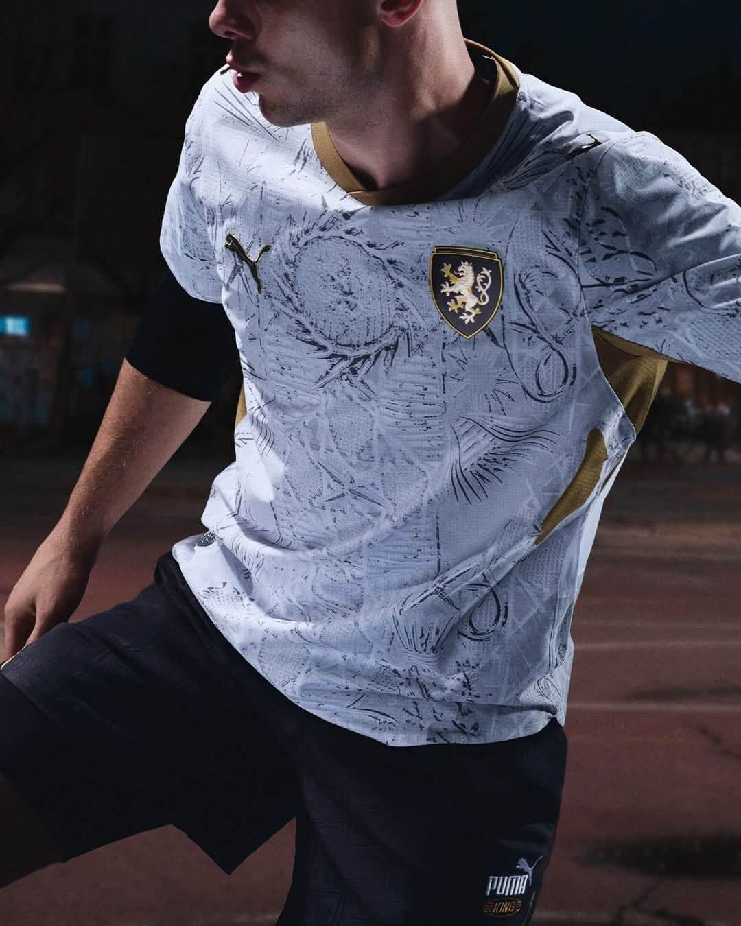 República Tcheca Away 26/27 Masculino Jogador Puma - Branca