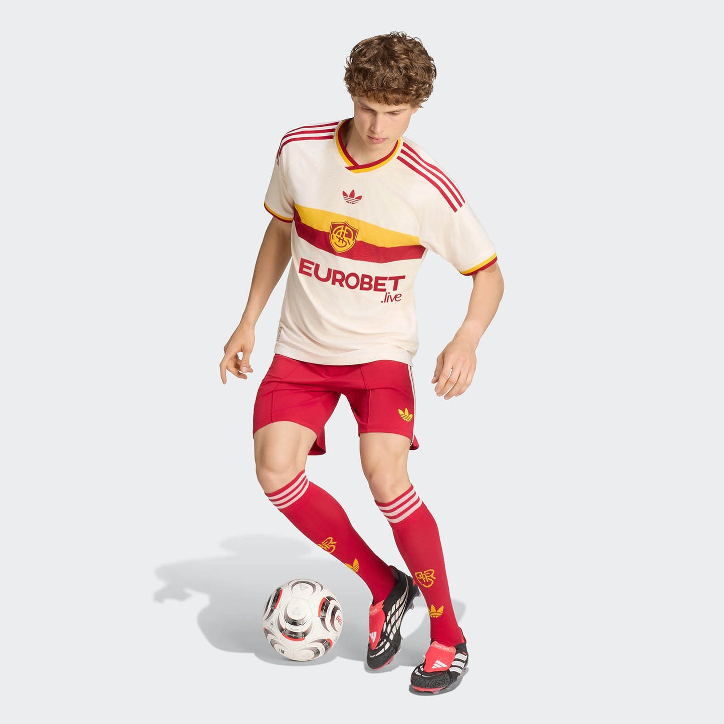 Roma Away 26/27 Jogador Adidas - Bege