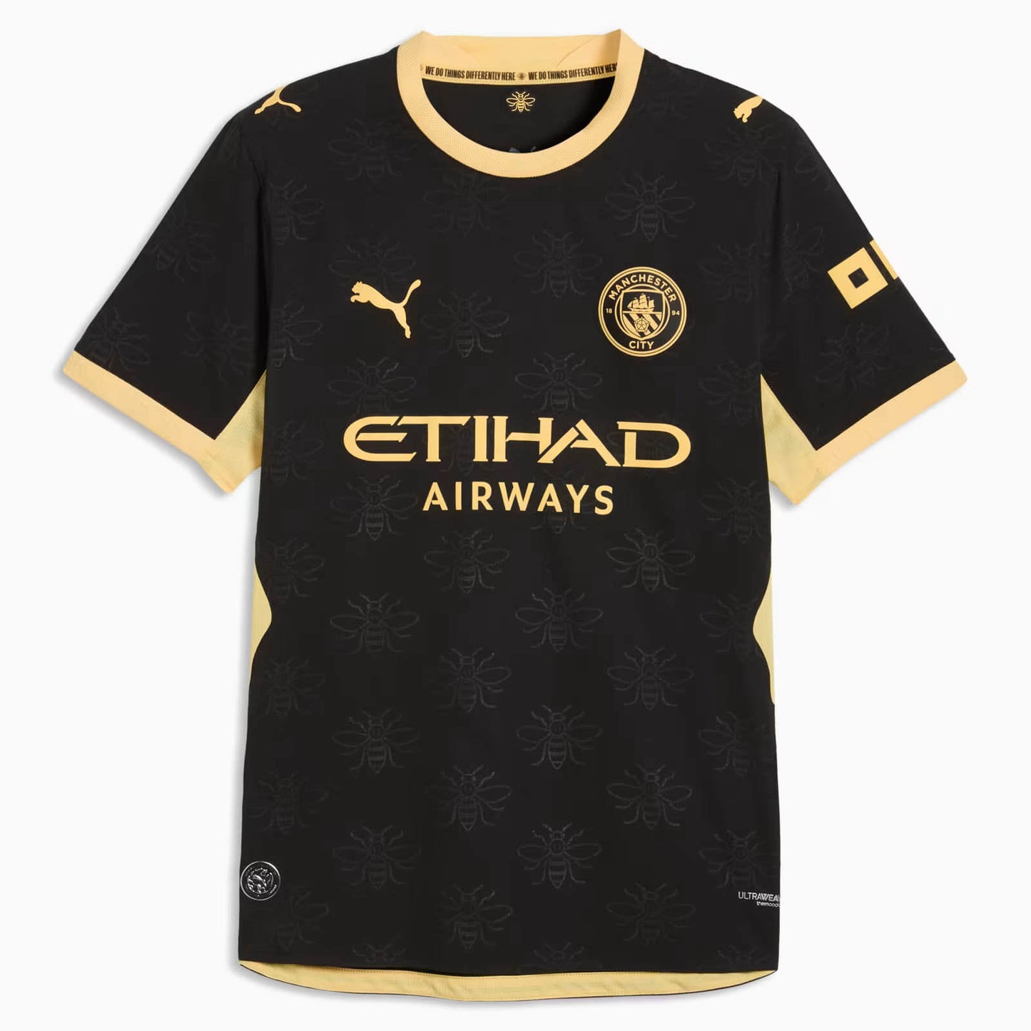 Manchester City Away 26/27 Torcedor Puma - Preto e Dourada