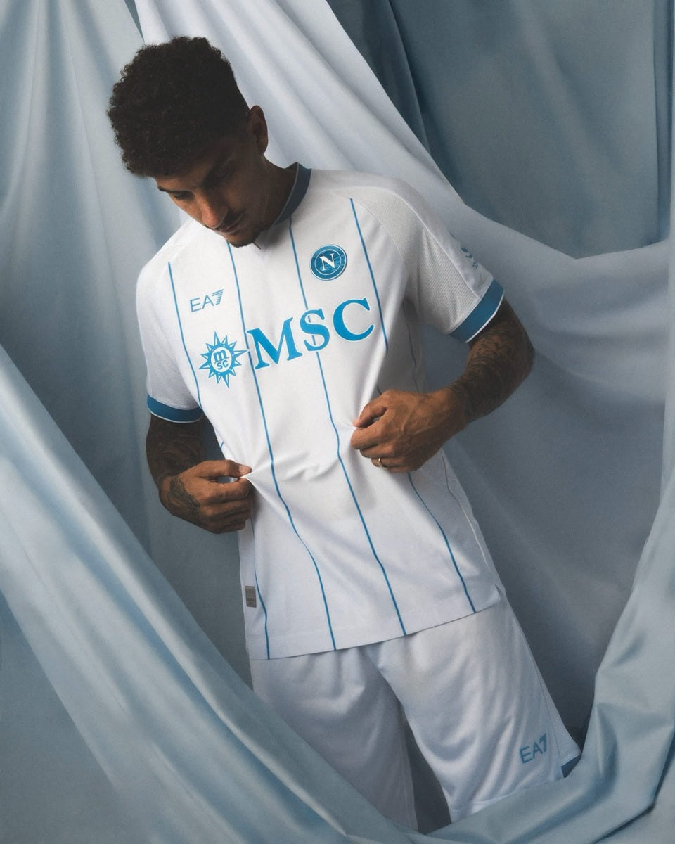 Napoli Away 26/27 Torcedor EA7 - Branco e Azul