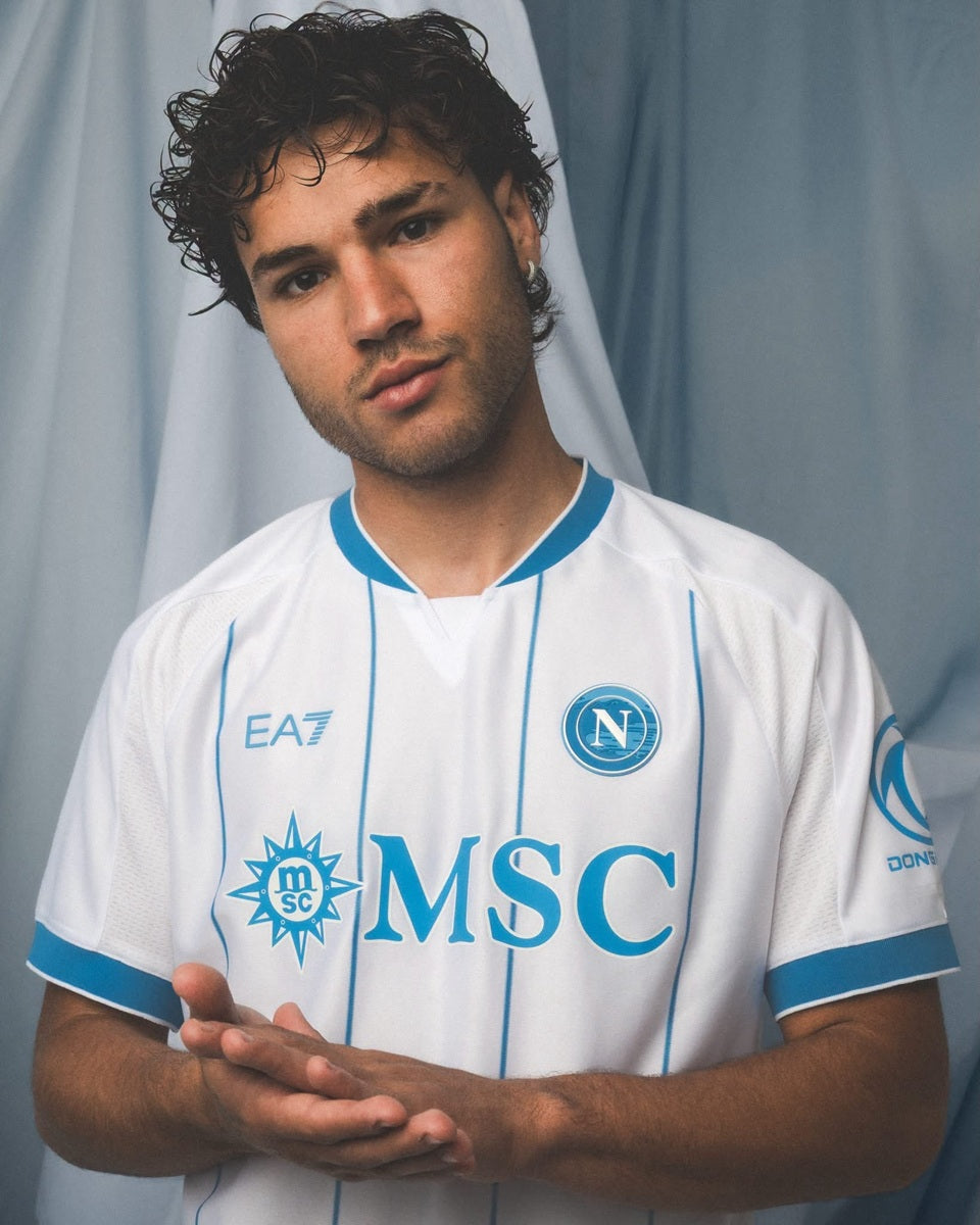 Napoli Away 26/27 Torcedor EA7 - Branco e Azul
