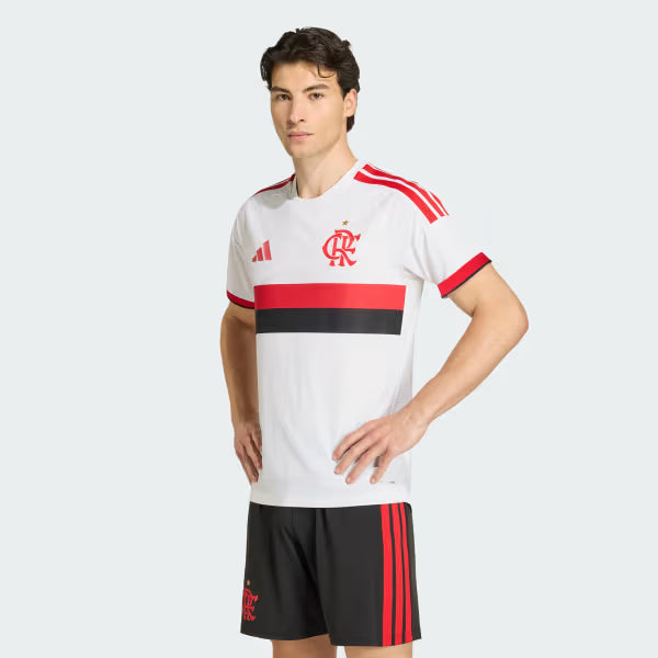 Flamengo Away 26/27 Jogador Adidas Masculina - Branca, Vermelho e Preta