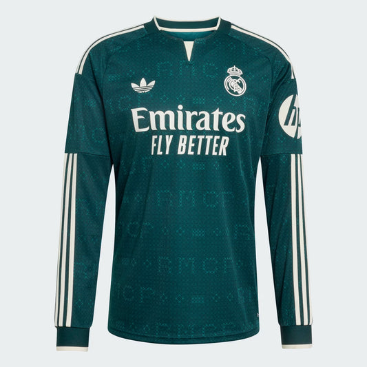 Real Madrid Away Manga Longa 26/27 Torcedor Adidas - Verde