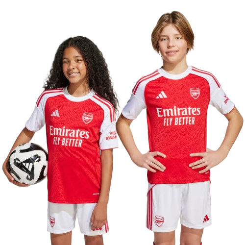 Kit Infantil Arsenal Home 26/27 - Vermelho e Branco