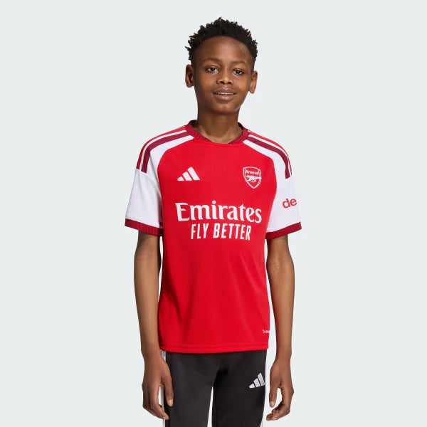 Kit Infantil Arsenal Home 26/27 - Vermelho e Branco