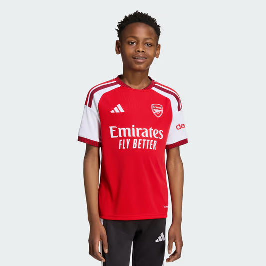 Kit Infantil Arsenal Home 26/27 - Vermelho e Branco