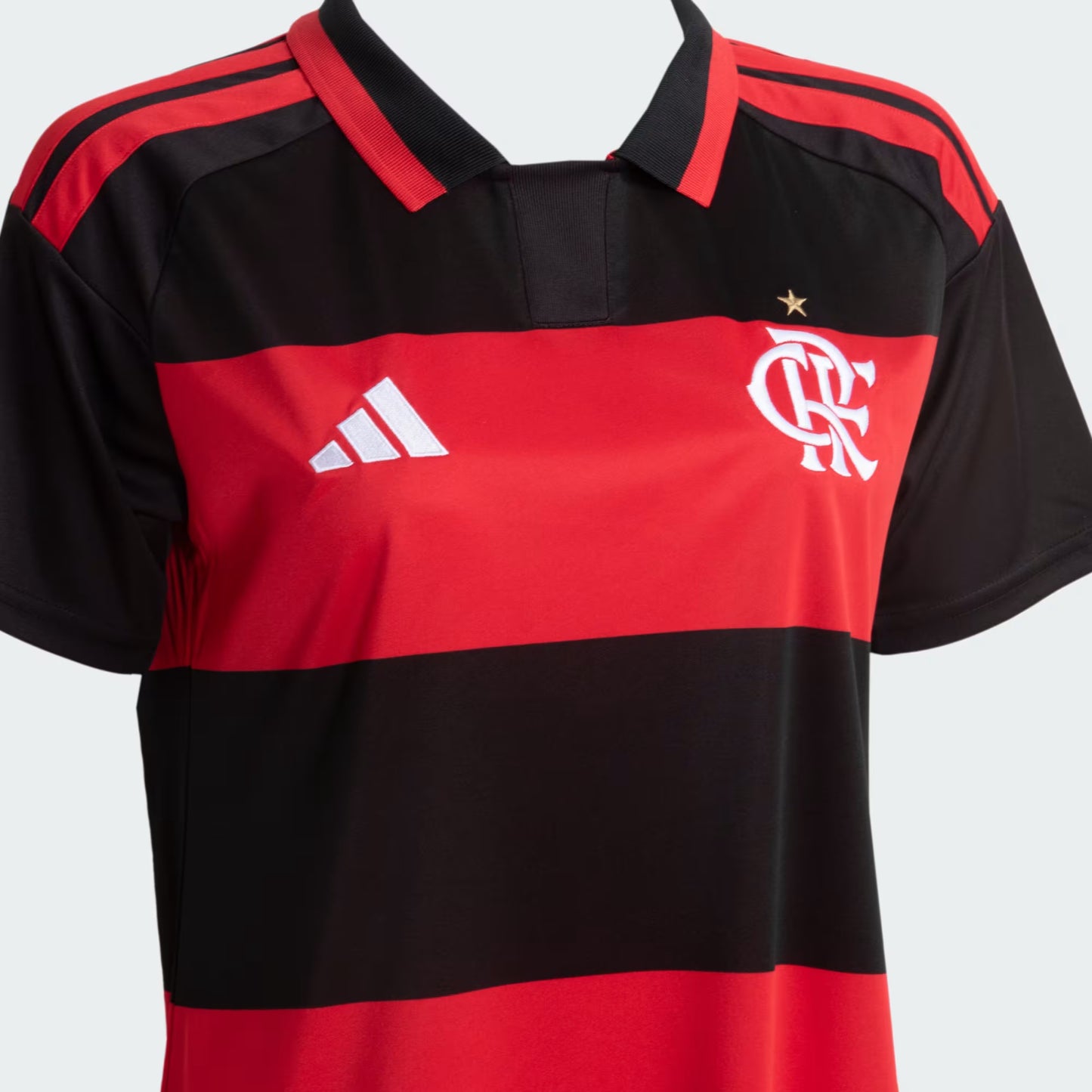 Flamengo Home 26/27 Adidas Torcedor Feminino - Vemelho e Preto
