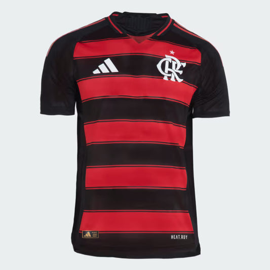 Flamengo Home 25/26 Jogador Adidas Masculina - Vermelho e Preto