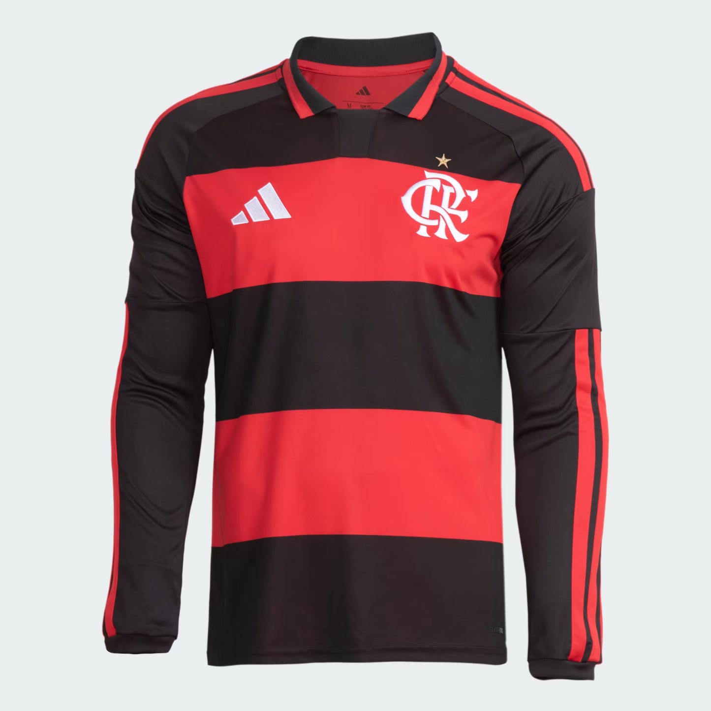 Flamengo Home 26/27 Manga Longa Adidas Masculino - Vermelho e Preto