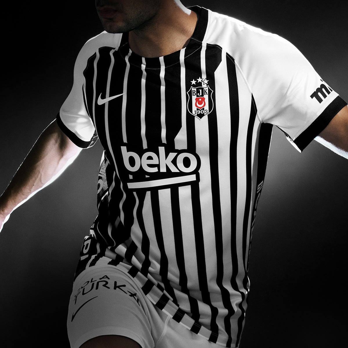 Beşiktaş Away 26/27 Torcedor Nike Masculina - Branca e Preto