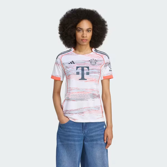 Bayern De Munique Away 25/26 Feminino Adidas - Branca