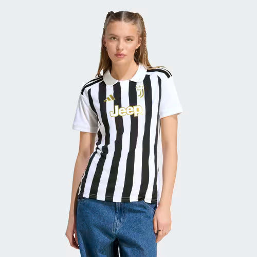 Juventus Home 26/27 Feminina Adidas  - Preta e Branca