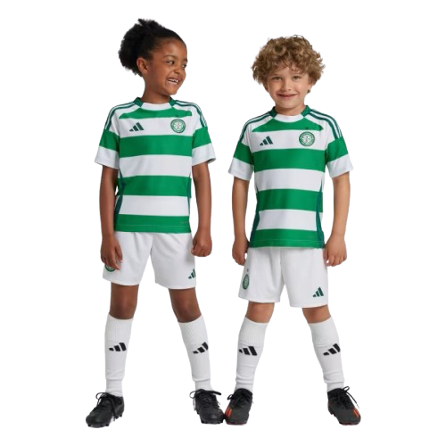 Kit Infantil Celtic Home 25/26 - Branco e Verde