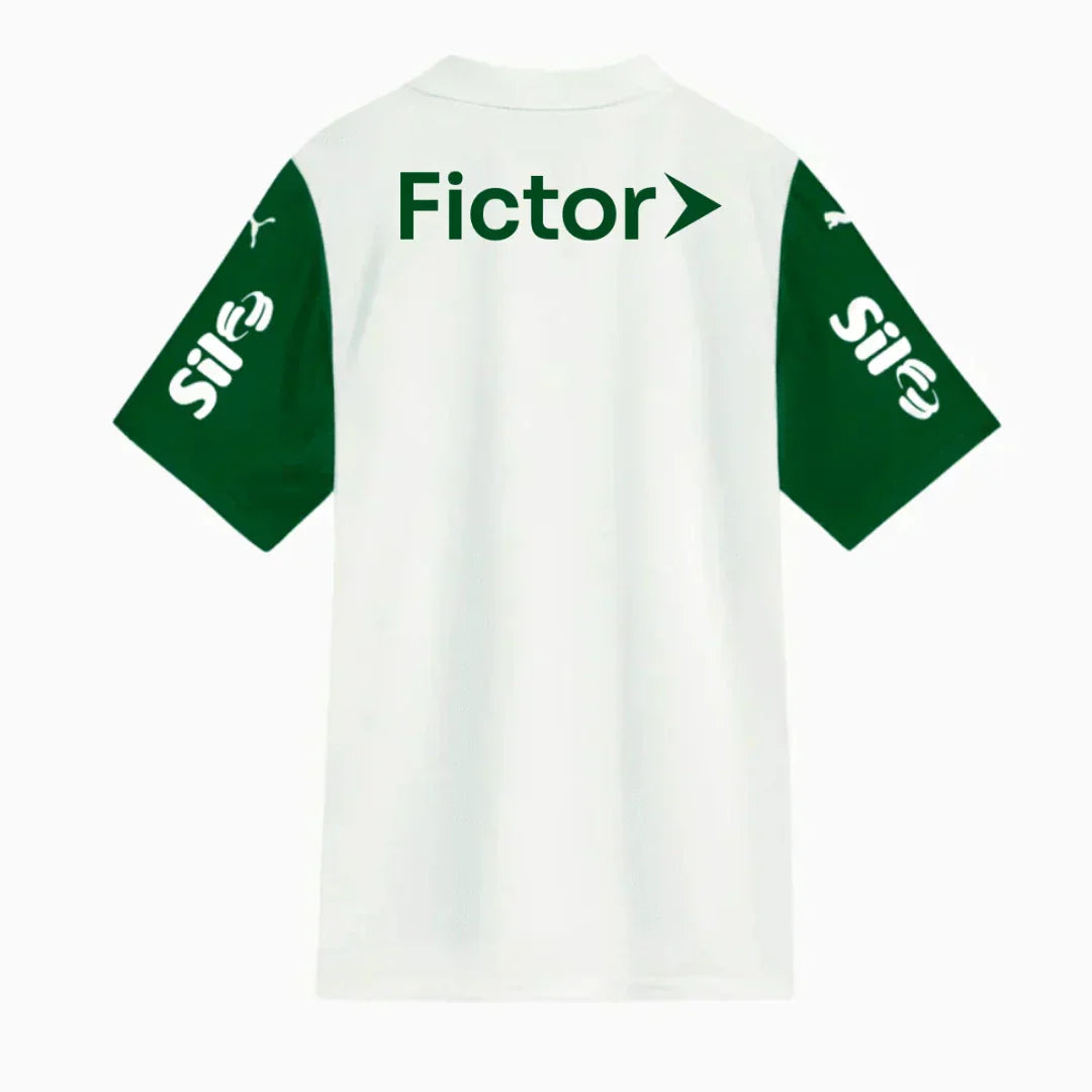 Palmeiras Away 25/26 Torcedor Com Patrocínios Puma Masculino - Branca e Verde
