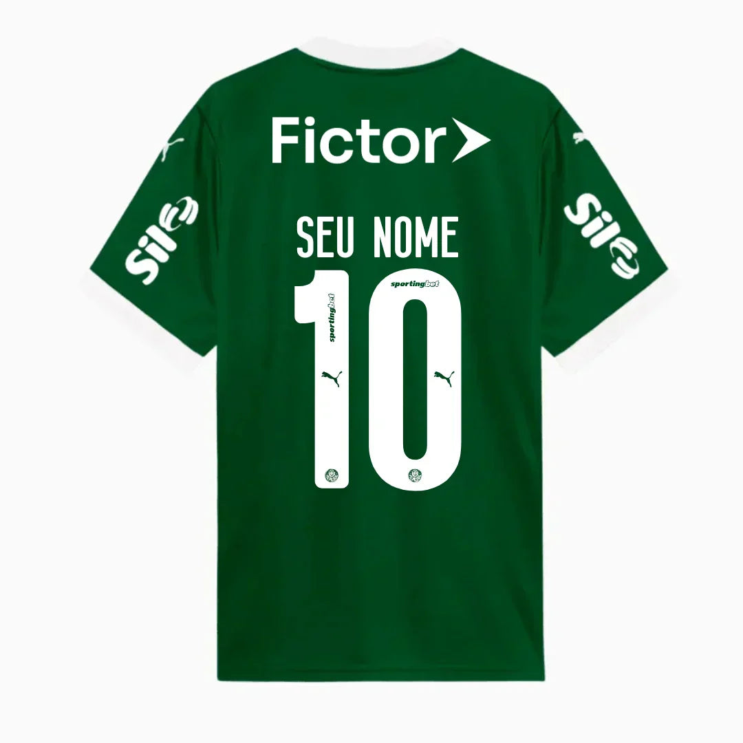 Palmeiras Home 25/26 Torcedor Com Patrocínios Puma Masculino - Verde
