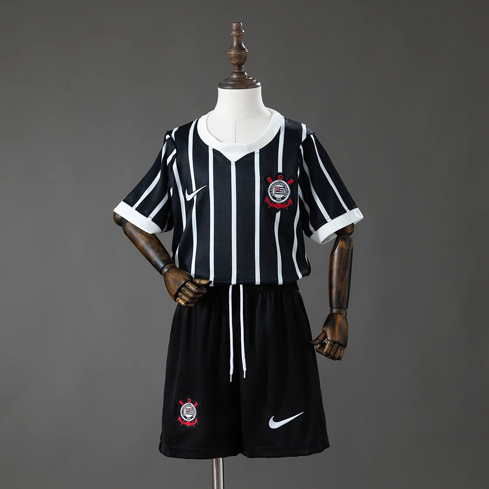 Kit Infantil Corinthians Away 26/27 - Preto e Branco