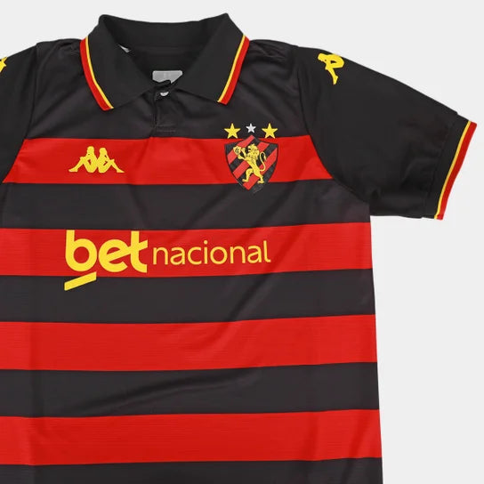 Sport Recife Home 26/27 Kappa Masculino -  Vermelho e Preto