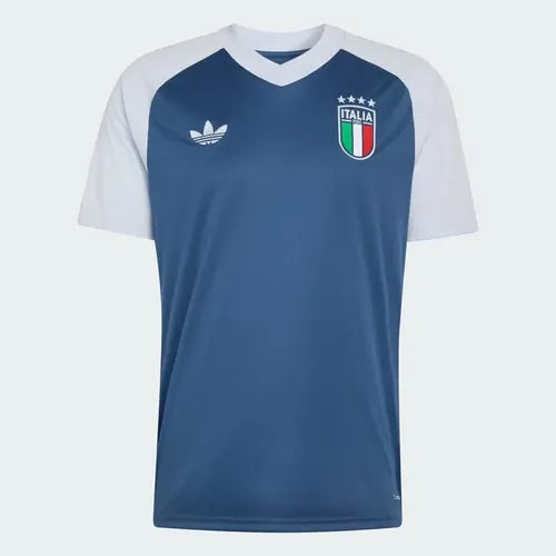 Itália Pré Jogo 26/27 Masculino Torcedor Adidas - Azul e Branca