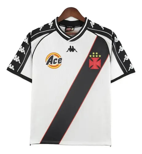 Vasco Retrô Away 2000 Torcedor Kappa  - Branca e Preto
