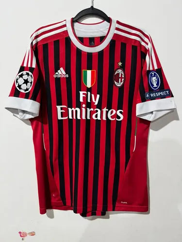 Milan Home Retrô 2011/2012 Adidas - Vermelha e Preta