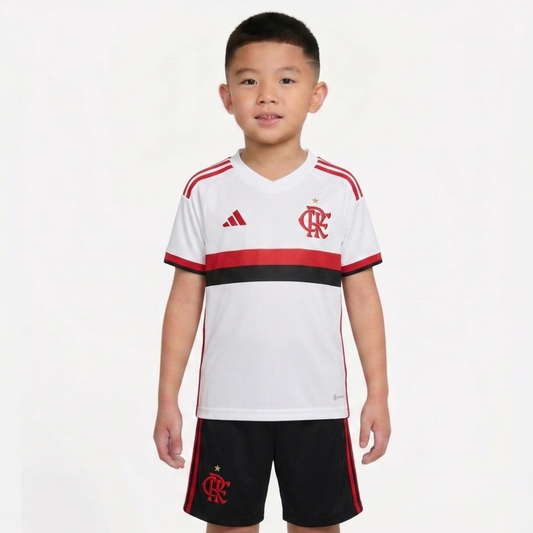 Kit Infantil Flamengo Away 26/27 - Branco