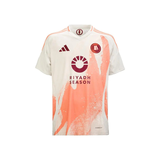 Roma Away 24/25 Torcedor Adidas - Branca e Laranja