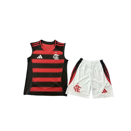 Kit Infantil Flamengo Home 25/26 Regata - Vermelho e Preto